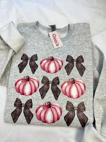 Pumpkins and Bows Coquette Sweatshirt