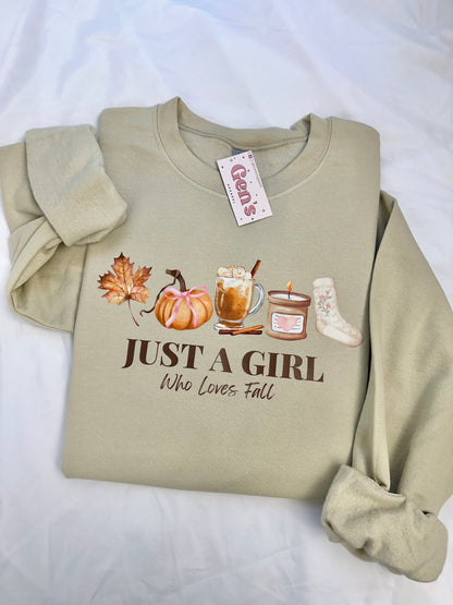 Just A Girl Who Loves Fall Sweatshirt