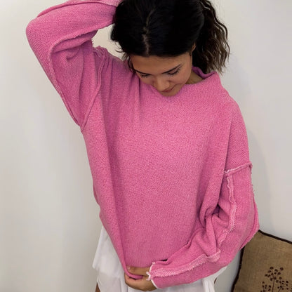 Pink Chenille Sweater