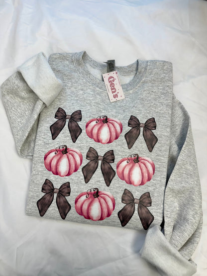 Pumpkins and Bows Coquette Sweatshirt