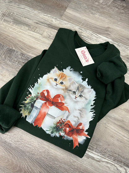 Vintage Cat Christmas Sweatshirt