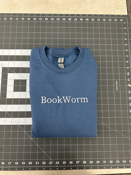 Oopsie Embroidered BookWorm Sweatshirt (Medium)