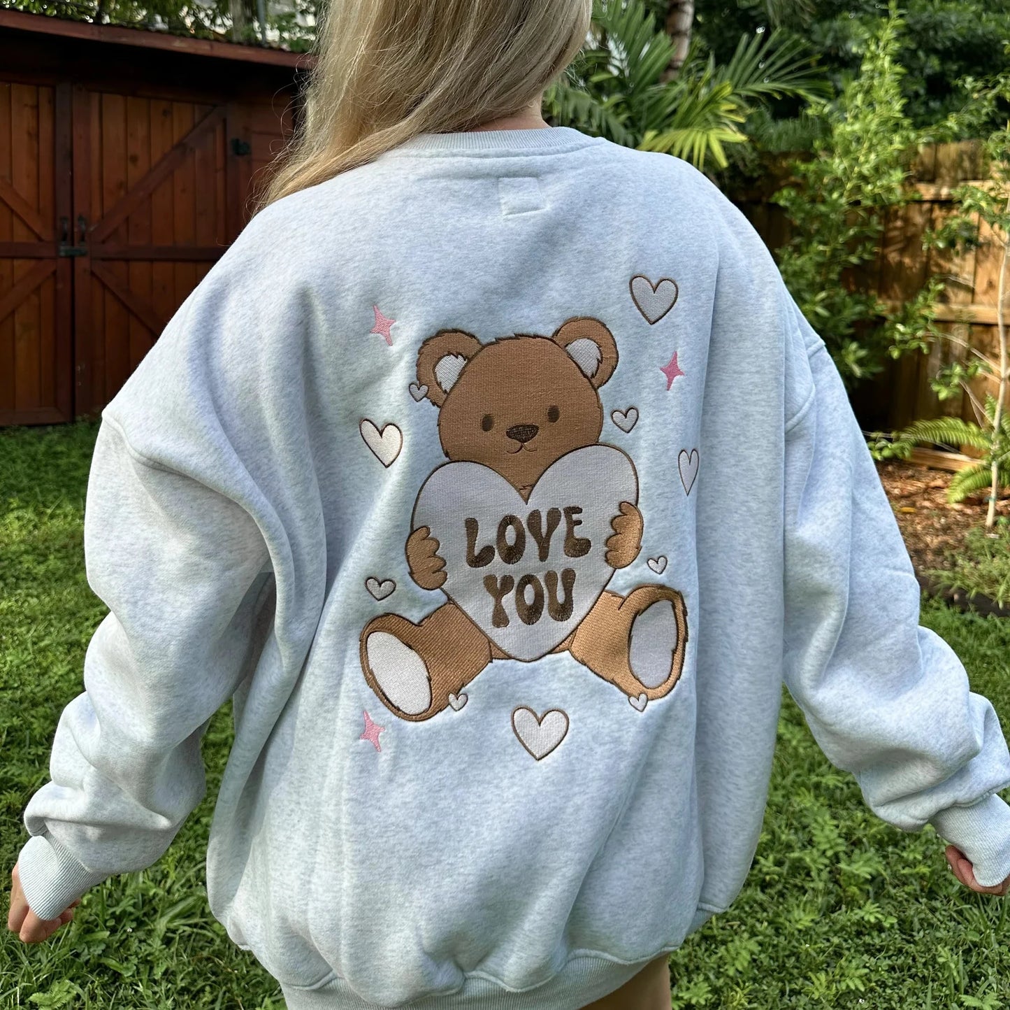 Embroidered Cozy Bear Sweatshirt