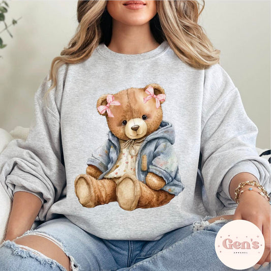 Coquette Teddy Bear Sweatshirt