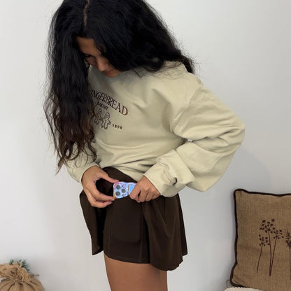 Brown Ruffle Tennis Skirt