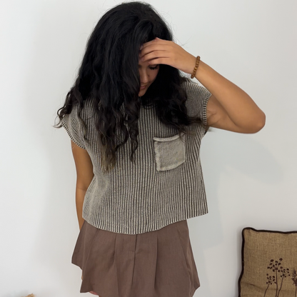 Cocoa Wash Short Sweater