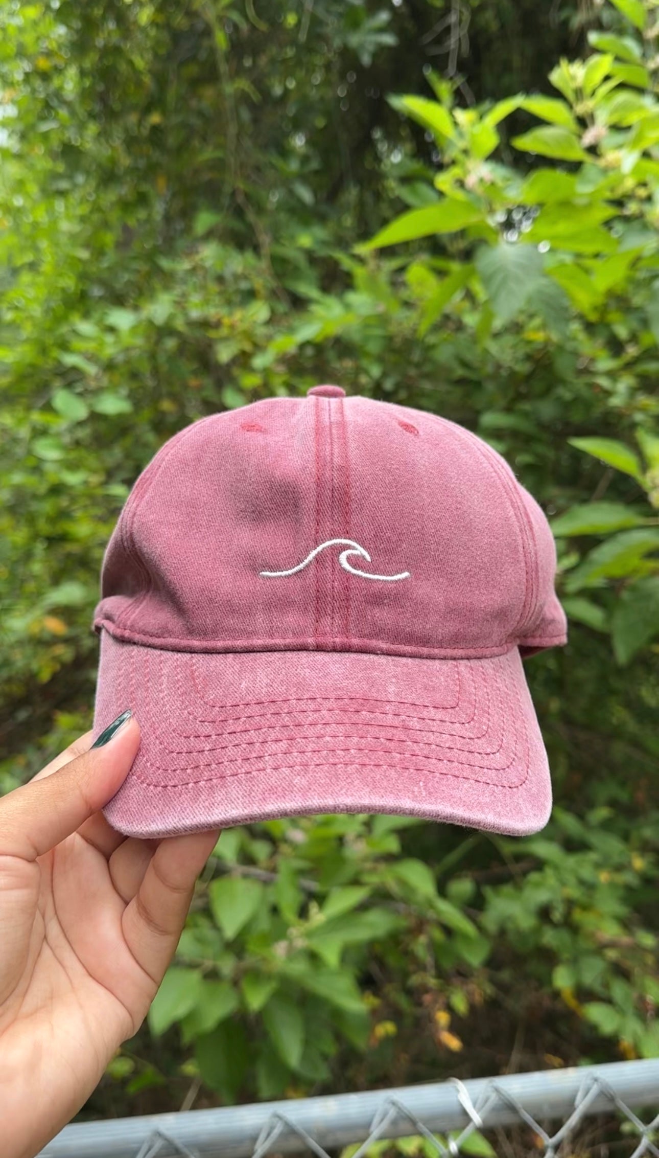 Wave Embroidered Cap