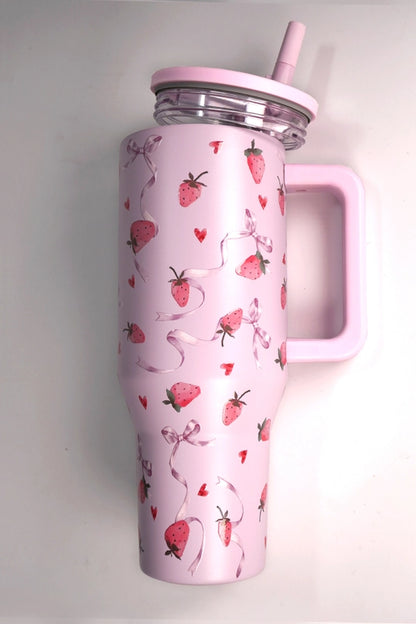 Coquette Strawberry 40oz Stainless Steel Tumbler (Spill Proof)