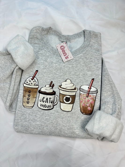 Cat Mom Latte Sweatshirt