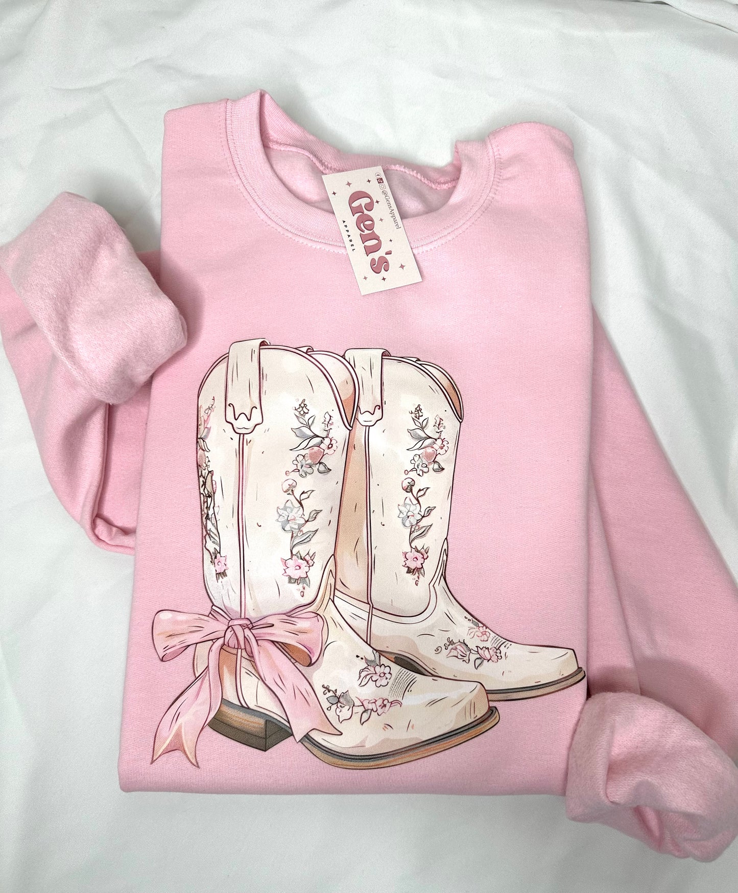 Girly Western Boots Sweatshirt