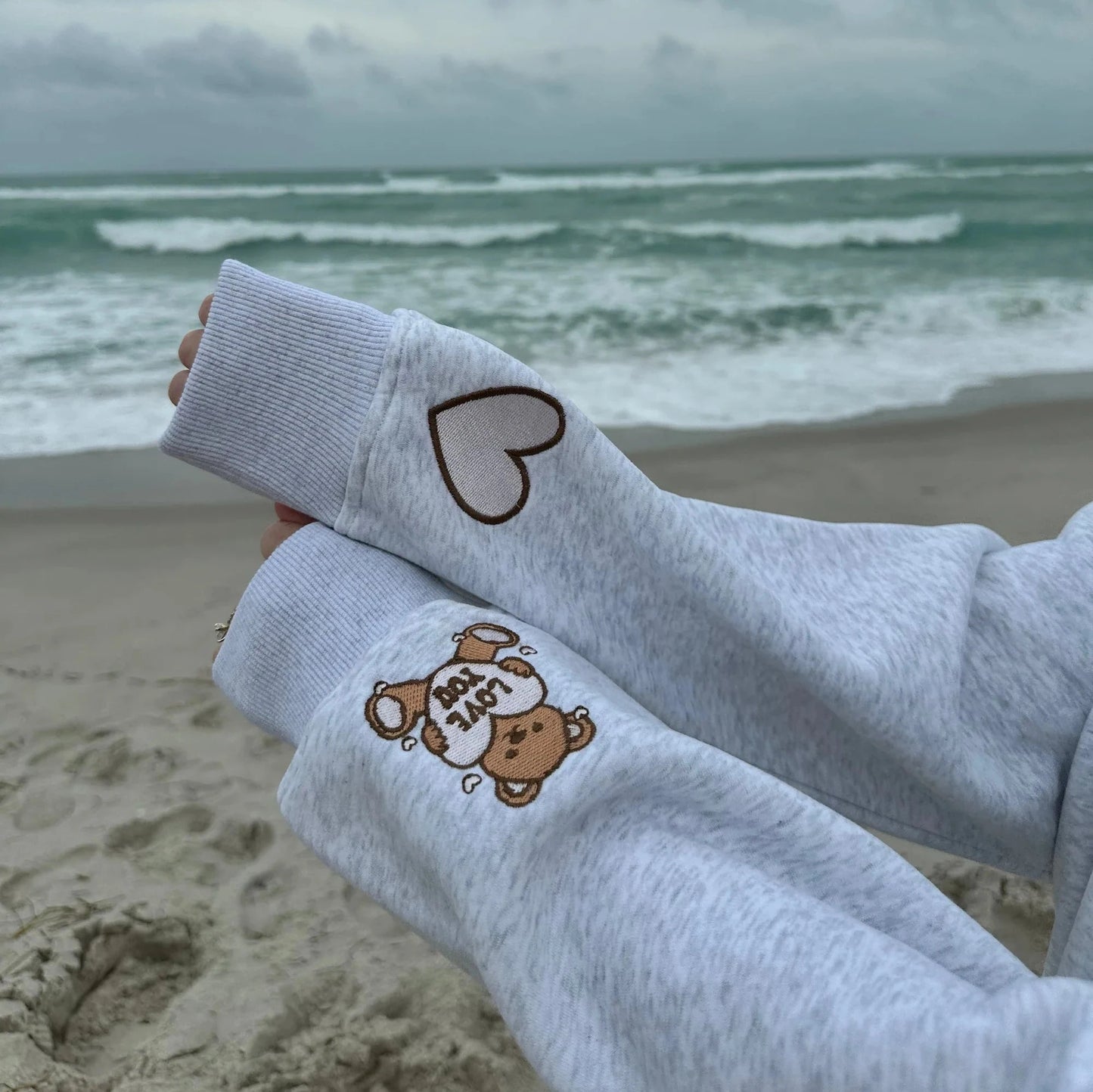 Embroidered Cozy Bear Sweatshirt