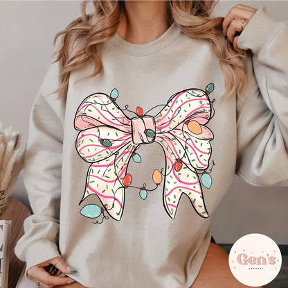 Bow Christmas Cake Sweatshirt