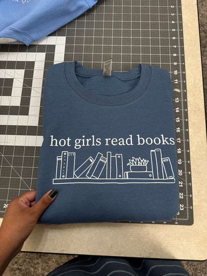 Oopsie Hot Girls Read Books Sweatshirt (Large)