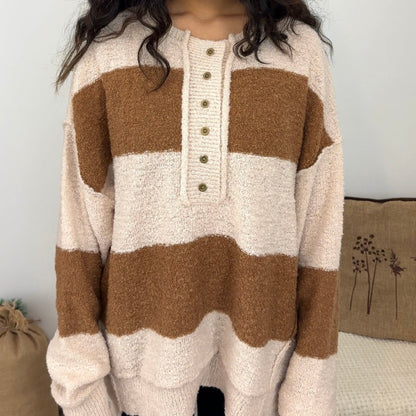 Teddy Oversized Button Down Sweater