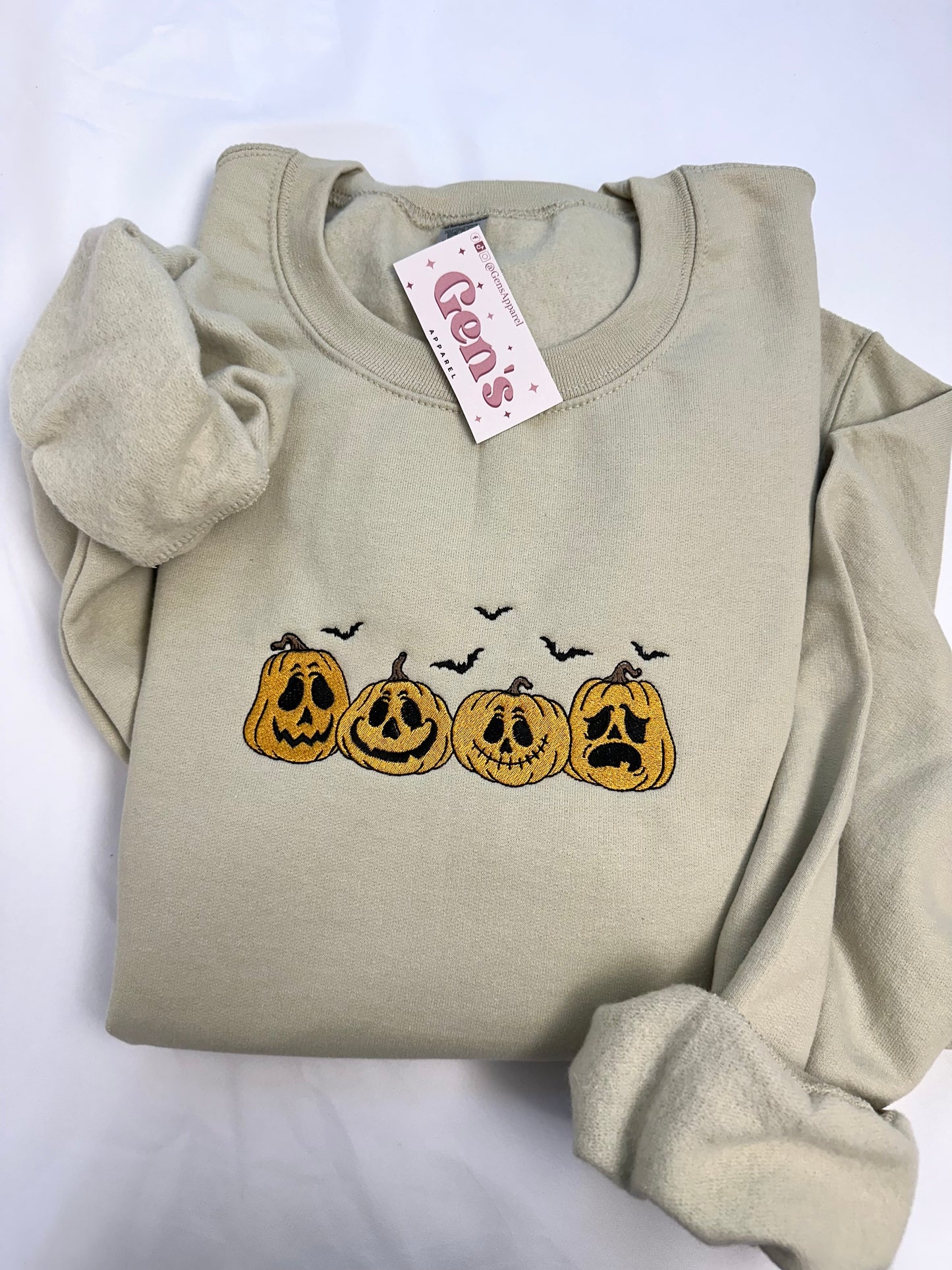 Embroidered Vintage Pumpkins Sweatshirt