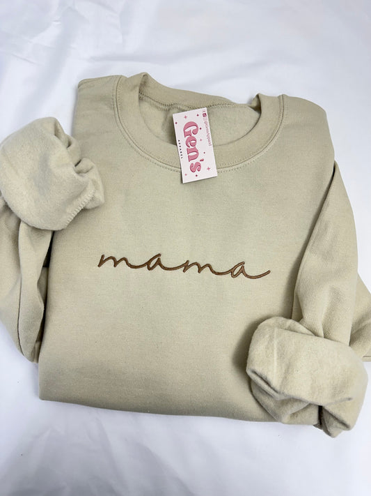 Embroidered Mama Sweatshirt