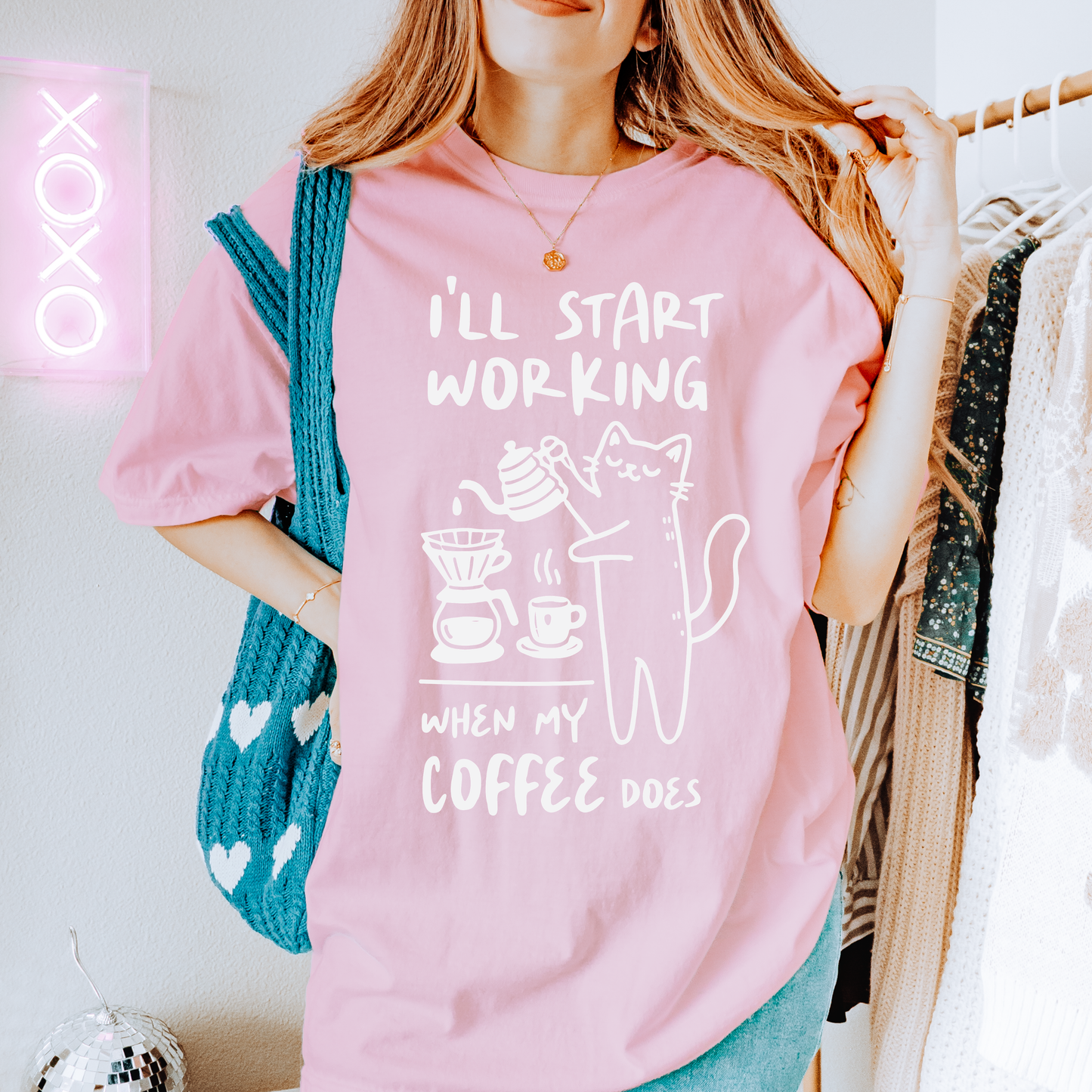 I'll Start Working When My Coffee Does, Comfort Color T Shirt