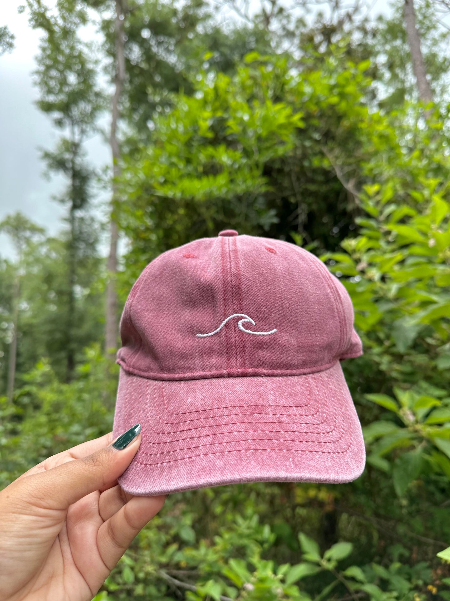 Wave Embroidered Cap