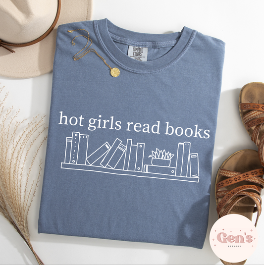 Hot Girls Read Books Comfort Colors T-Shirt