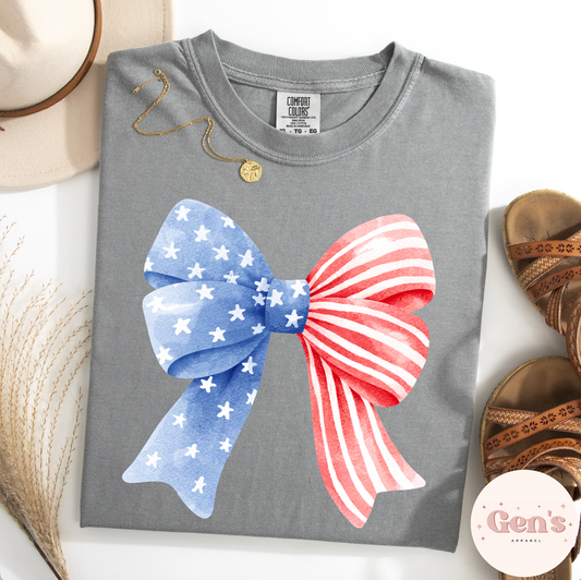 Coquette USA Bow, Comfort Colors T-Shirt