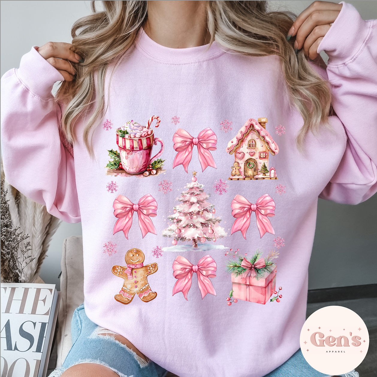 Christmas Pink Coquette Sweatshirt