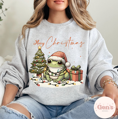 Merry Christmas Frog Sweatshirt