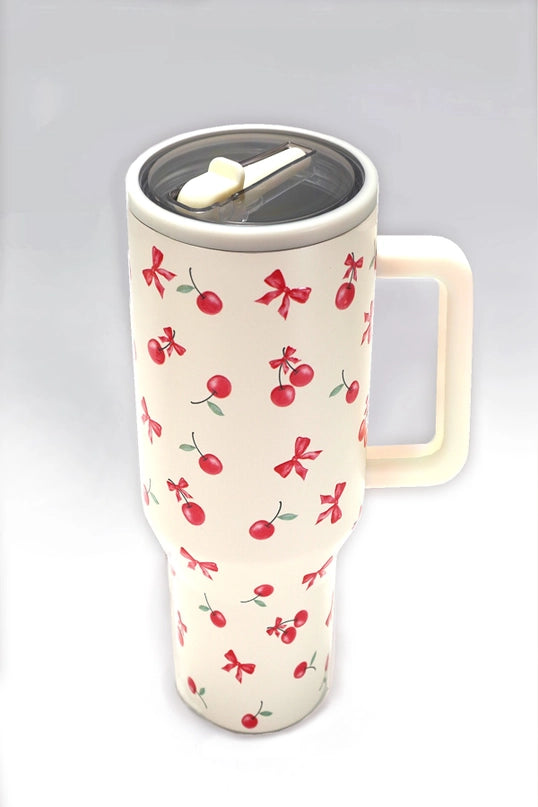 Coquette Cherry 40oz Stainless Steel Tumbler (Spill Proof)