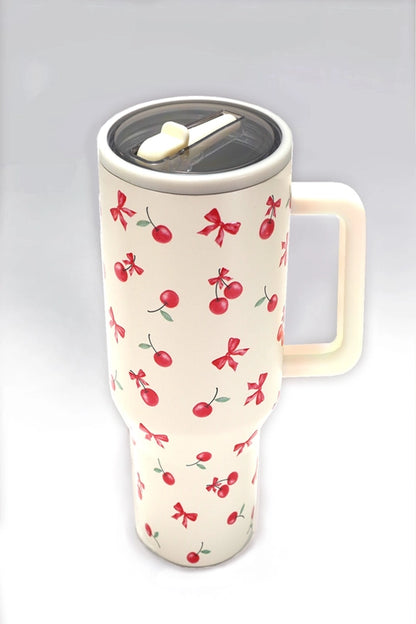 Coquette Cherry 40oz Stainless Steel Tumbler (Spill Proof)