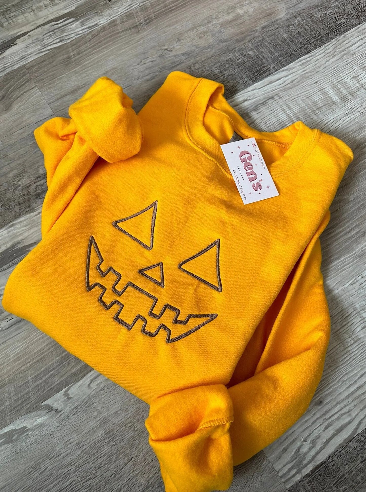 Embroidered Jack O Lantern Sweatshirt