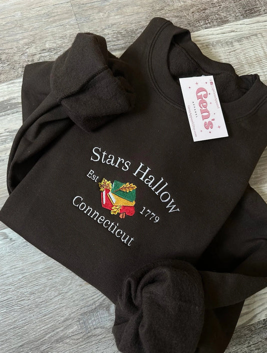 Stars Hollow Connecticut Embroidered Sweatshirt