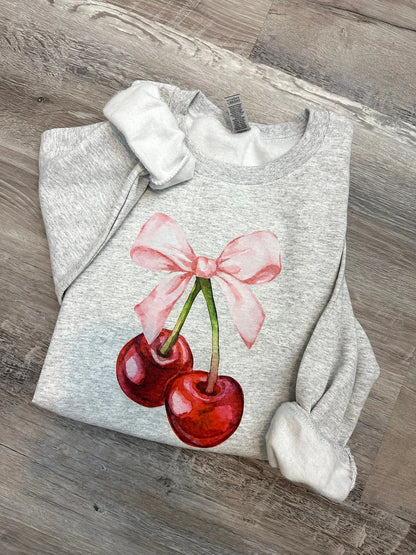 Cherry and Bow Sweatshirt