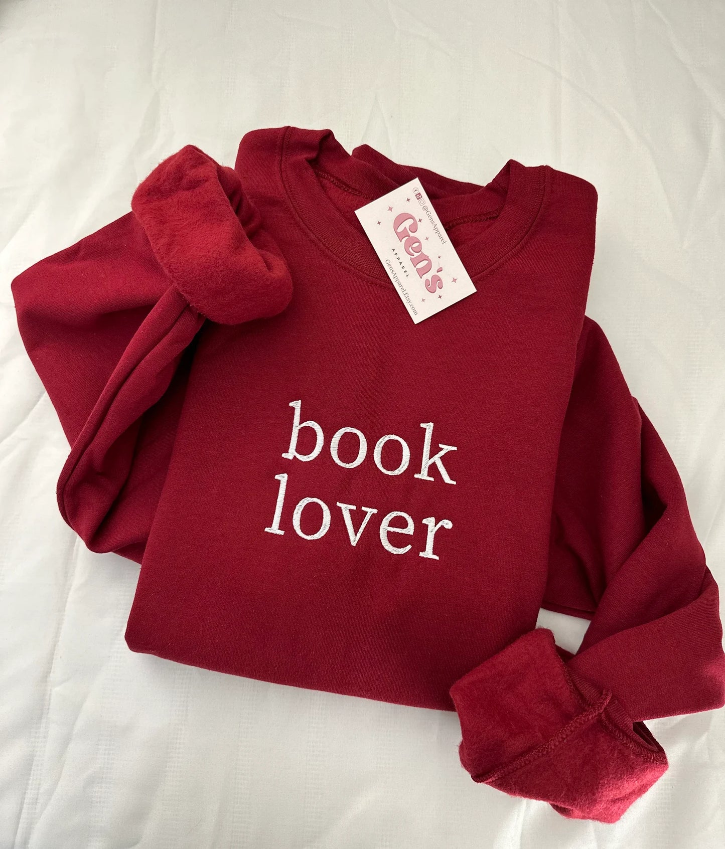 Book Lover Embroidered Sweatshirt