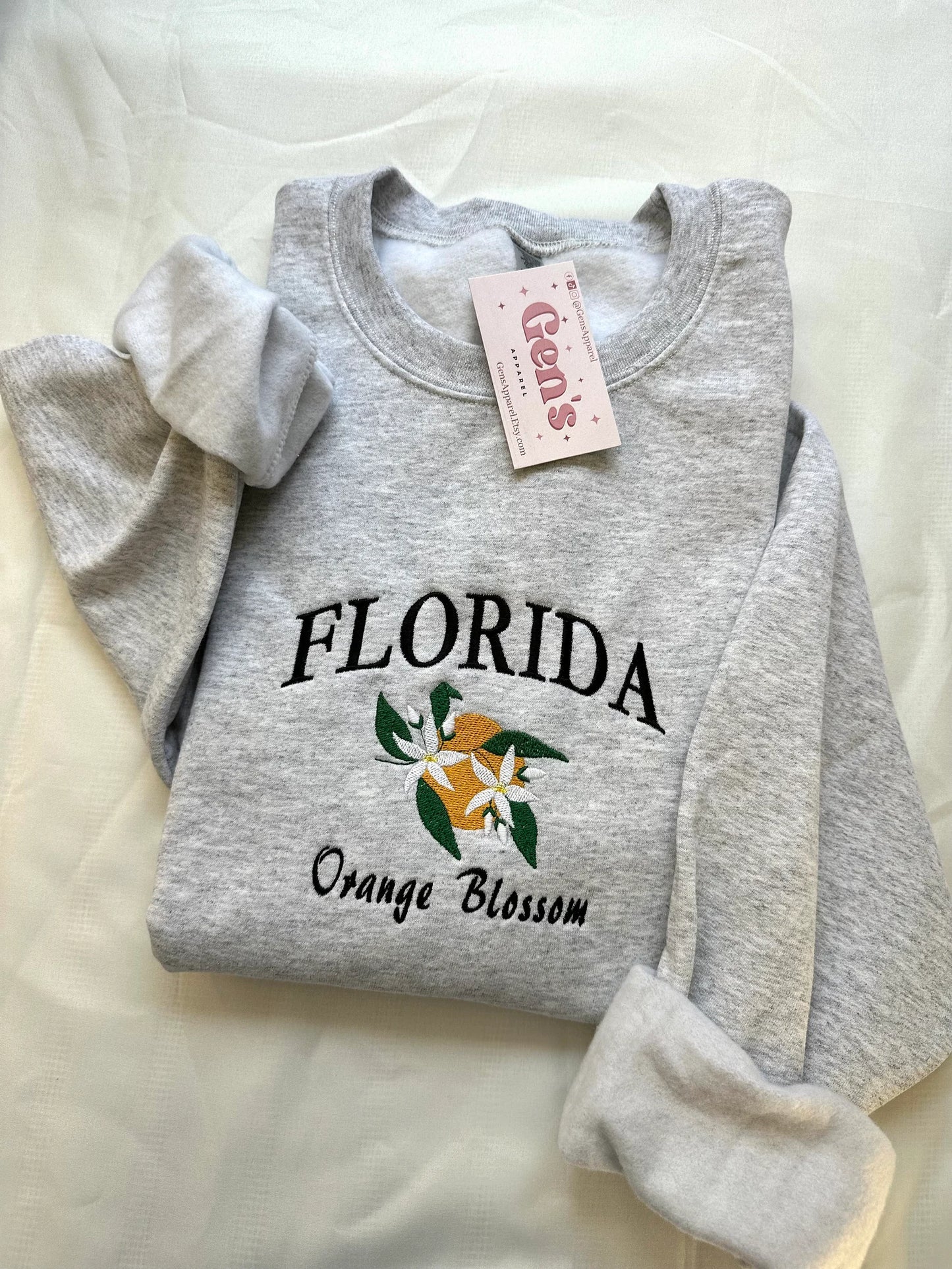 Florida State Flower Embroidered Sweatshirt