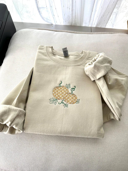 Embroidered Pumpkin Patch Sweatshirt